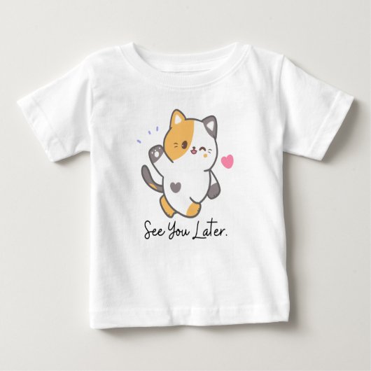 かわいい猫は後で ベビーTシャツ (正面)