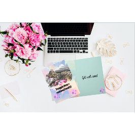 かわいい猫は時間が経つにつれて仲良し カード