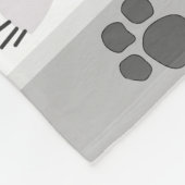 かわいい猫は灰色のパーソナライズな猫好きに直面します フリースブランケット (角)