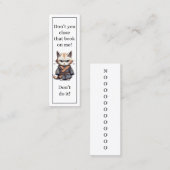 かわいい猫は私のブックマークの本を閉じない コーリングカード (正面/裏面)