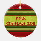 かわいい猫または犬ペットクリスマスの写真のオーナメント セラミックオーナメント (裏面)