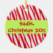 かわいい猫または犬ペットクリスマスの写真のオーナメント セラミックオーナメント (裏面)