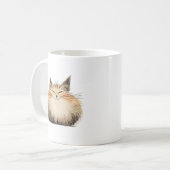かわいい猫もふもふ コーヒーマグカップ (正面左)