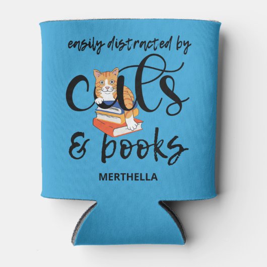 かわいい猫や本などに気を取られる 缶クーラー (正面)