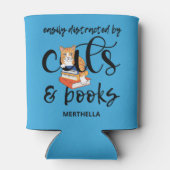 かわいい猫や本などに気を取られる 缶クーラー (裏面)