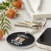 かわいい猫や犬に気を取られおもしろいやすい キーホルダー (正面右)