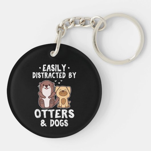 かわいい猫や犬に気を取られおもしろいやすい キーホルダー (裏面)