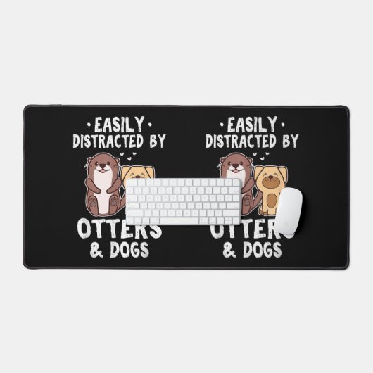 かわいい猫や犬に気を取られおもしろいやすい デスクマット (キーボード&マウス)