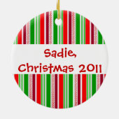 かわいい猫や犬ペットのクリスマスフォトオーナメント セラミックオーナメント (裏面)