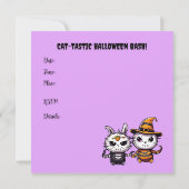 かわいい猫をテーマにしたハローウィンパーティ 招待状 (裏面)