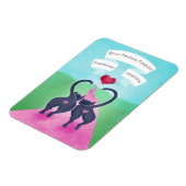 かわいい猫をテーマにしたパーソナライズされた友人バレンタイン マグネット (左側)