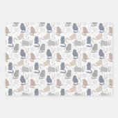 かわいい猫をテーマにしたパーティー紙 ラッピングペーパーシート (正面2)