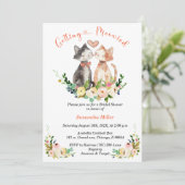 かわいい猫をテーマにしたブライダルシャワー 招待状 (スタンド正面)