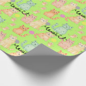 かわいい猫をテーマにしたラッピング紙 – かわいい子とコロ ラッピングペーパー (角)