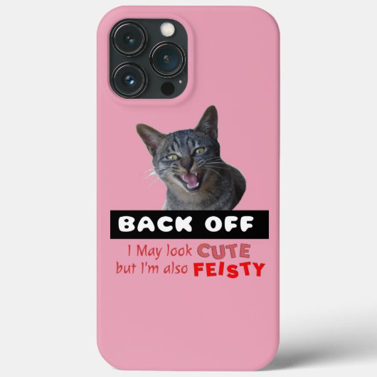 かわいい猫を背中に押して – かわいい猫だが美味しい Case-Mate iPhoneケース (裏面)