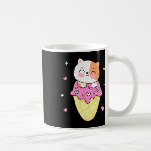 かわいい猫アイスクリームシャツアニメかわいいキッズギ10代のギ コーヒーマグカップ