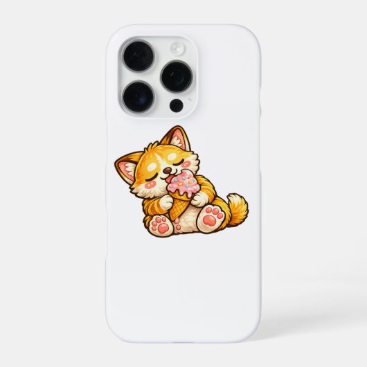 かわいい猫アイスクリーム iPhoneケース (裏面)