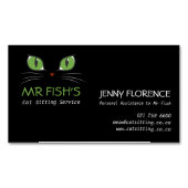 かわいい猫アイペットケア猫ビジネス マグネット名刺 (正面)