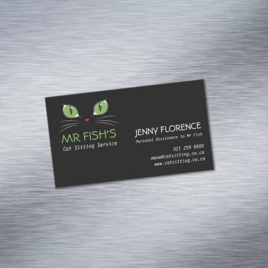 かわいい猫アイペットケア猫ビジネス マグネット名刺 (インサイチュ)