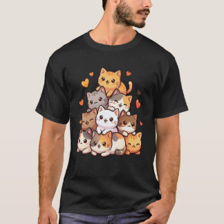 かわいい猫アニメかわいい猫 Tシャツ