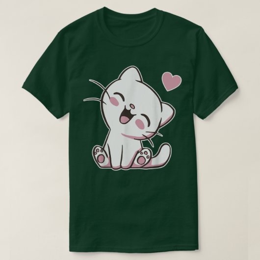 かわいい猫アニメ愛好家の愛らしいかわいい達  Tシャツ (デザイン正面)