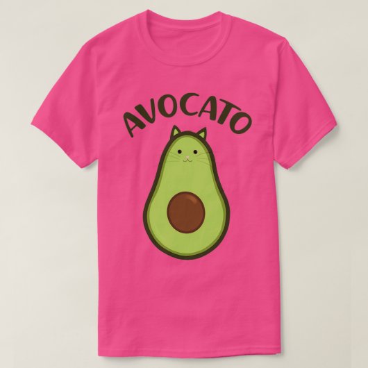 かわいい猫アボカドを避ける Tシャツ (デザイン正面)
