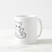 かわいい猫アートデザイン コーヒーマグカップ (正面右)