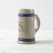 かわいい猫アートデザイン ビールジョッキ (正面右)