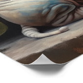 かわいい猫アートプリントポスター ポスター (角)