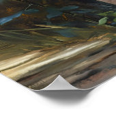 かわいい猫アートプリントポスター ポスター (角)