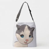 かわいい猫アート子猫トート財布 クロスボディバッグ (裏面)
