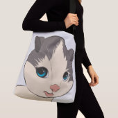 かわいい猫アート子猫トート財布 クロスボディバッグ (クローズアップ)