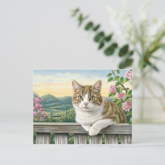 かわいい猫アート猫おもしろい猫たち シーズンポストカード (スタンド正面)