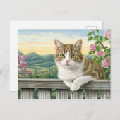 かわいい猫アート猫おもしろい猫たち シーズンポストカード (正面/裏面)