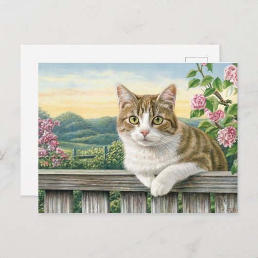 かわいい猫アート猫おもしろい猫たち シーズンポストカード (正面/裏面)