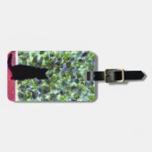 かわいい猫アート、ブラック子猫絵画ズ ラゲッジタグ (正面横)