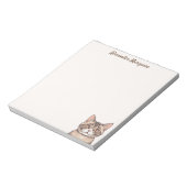 かわいい猫イラストレーションメモ帳 ノートパッド (回転)
