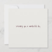 かわいい猫イラストレーション名ハッピーバースデーカード (裏面)