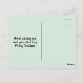 かわいい猫ウソbyクリスマスツリーホリディハガキ ポストカード (裏面)