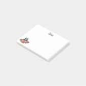 かわいい猫エイリアン&UFO宇宙船名前をカスタムする ポストイット (アングル)