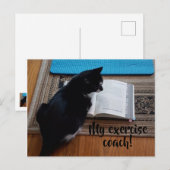 かわいい猫エクササイズが絵葉書をコーチ ポストカード (正面/裏面)
