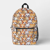 かわいい猫オレンジキッテンpet継ぎ目なしパターン プリントバックパック (正面)