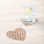 かわいい猫オレンジキッテンpet継ぎ目なしパターン ペーパーコースター (インサイチュ)