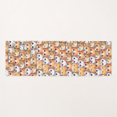 かわいい猫オレンジキッテンpet継ぎ目なしパターン ヨガマット (正面(横))