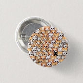 かわいい猫オレンジキッテンpet継ぎ目なしパターン 缶バッジ (正面&裏面)