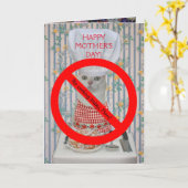 かわいい猫カスタマイズ可能なお母さんの日No料理 カード (黄色い花)