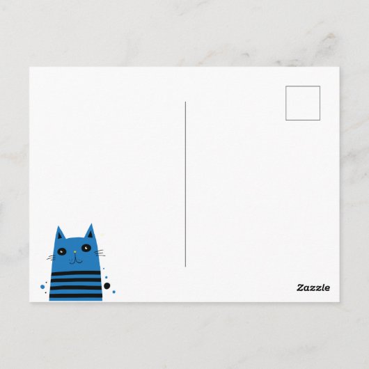 かわいい猫カスタムのメッセージパーソナライズされた ポストカード (裏面)