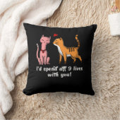 かわいい猫カップルおもしろいでバレンタイン クッション (ブランケット)