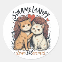 かわいい猫カップルの健康な愛と友情の芸術