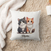 かわいい猫カップル猫好き装飾用クッション クッション (ブランケット)